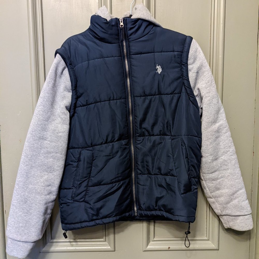Men's US POLO ASSN. Sweatshirt Vest W/ Removable Sleeves